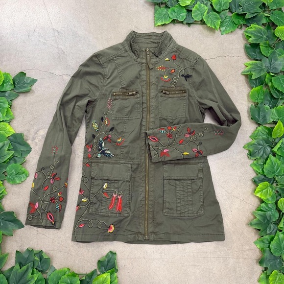 Jackets & Blazers - Sonoma Goods for Life Embroidered Floral Utility Jacket